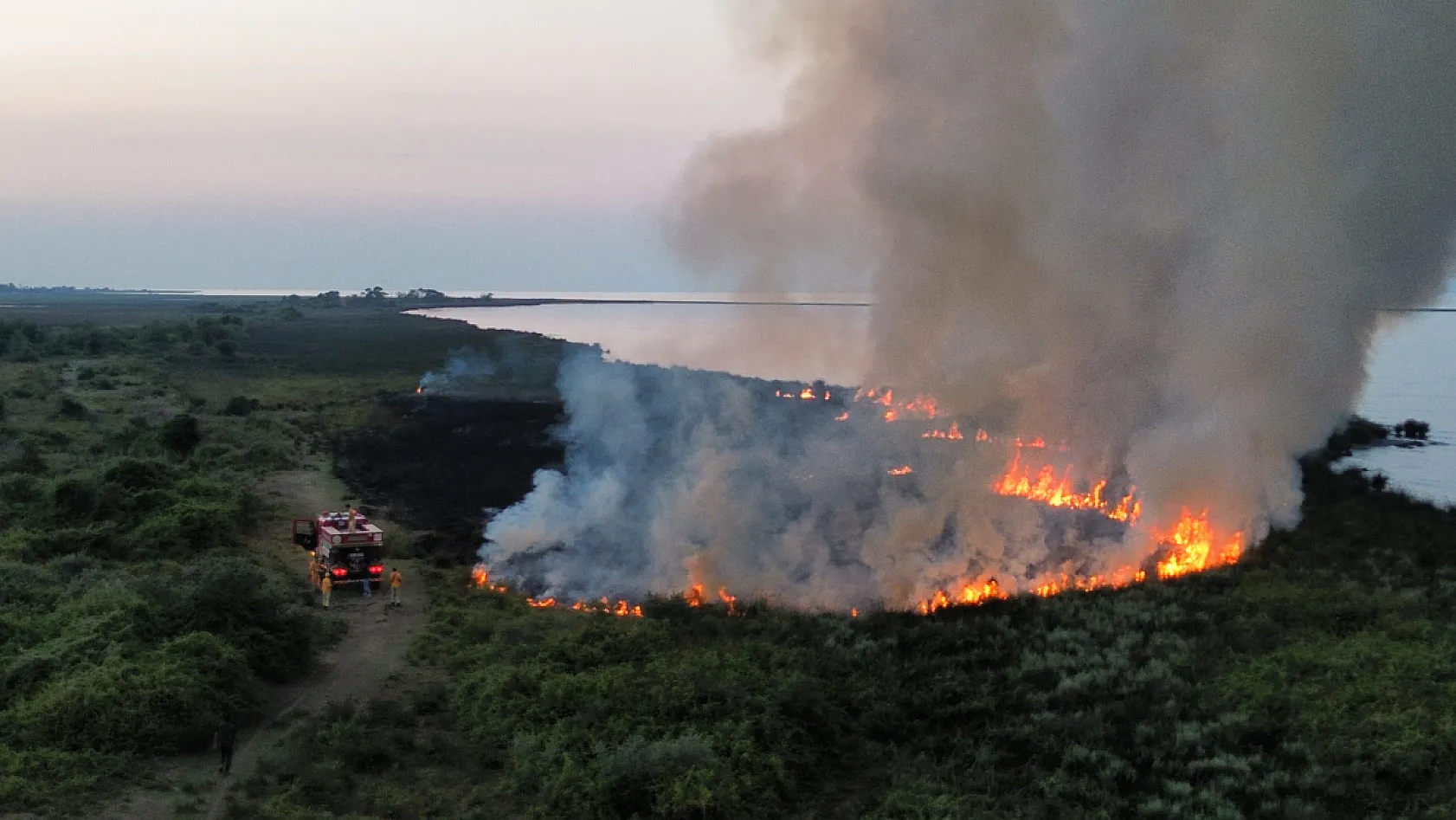 Samsun Kızılırmak Deltası Kuş Cenneti'nde yangın