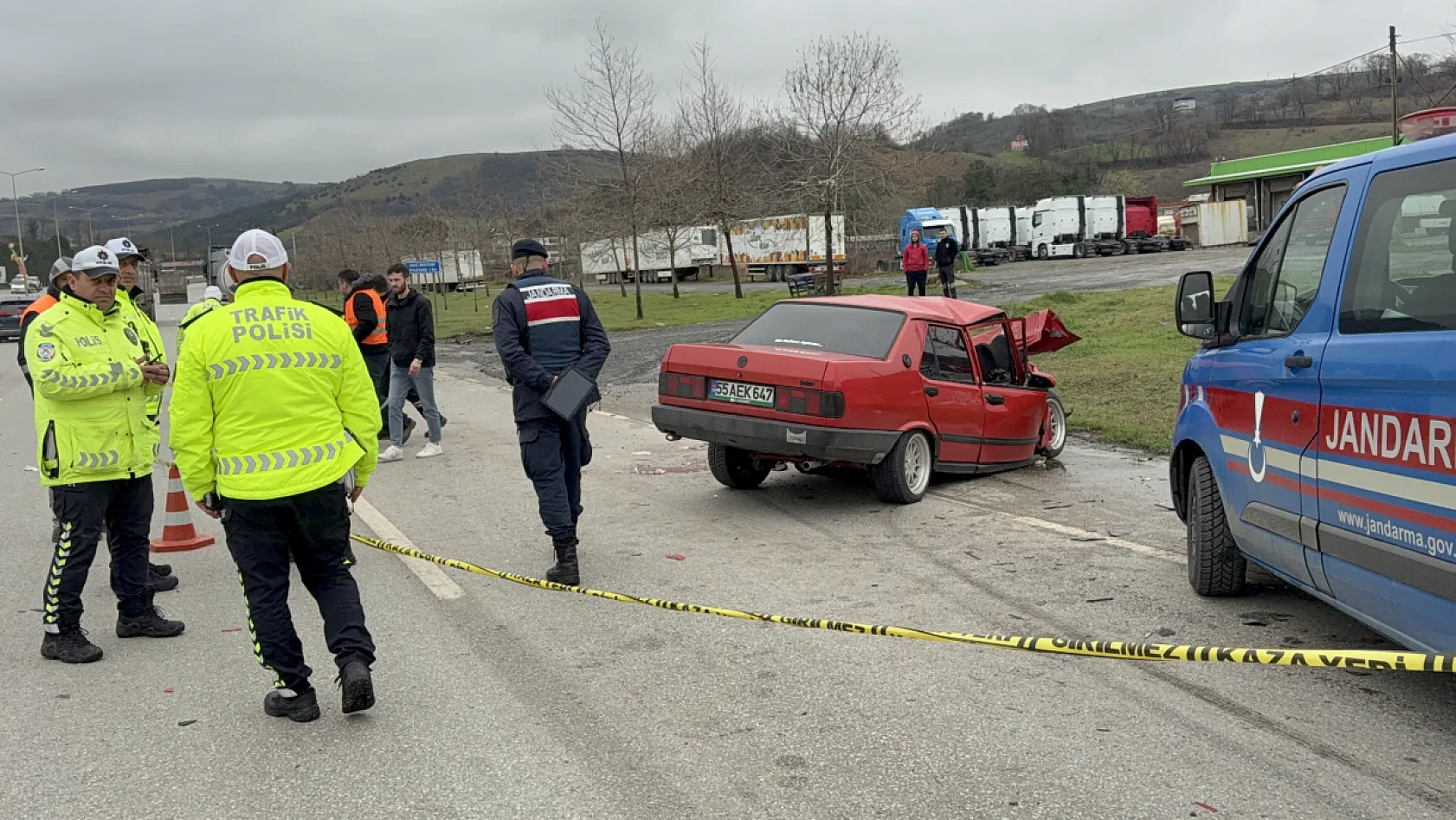 Veda mesajı sonrası feci kaza