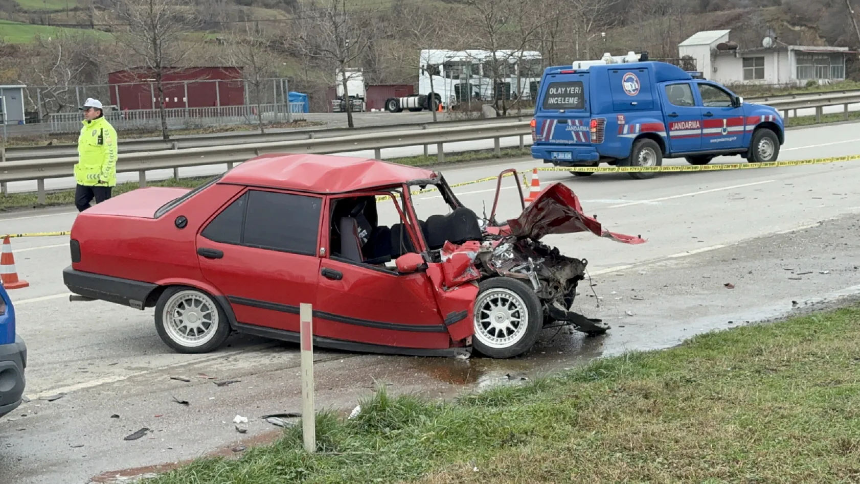 Veda mesajı sonrası feci kaza