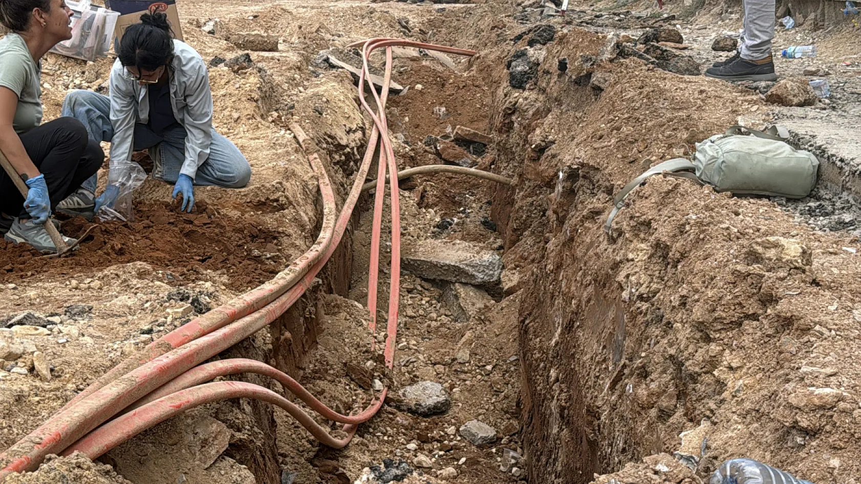 Menteşe'de kazıda mezar kalıntıları bulundu