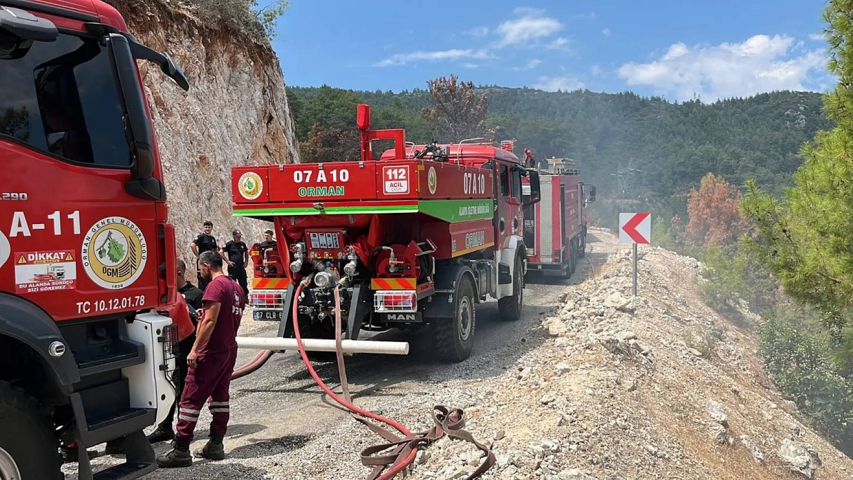 Alanya'da orman yangını: 1 dönüm alan zarar gördü