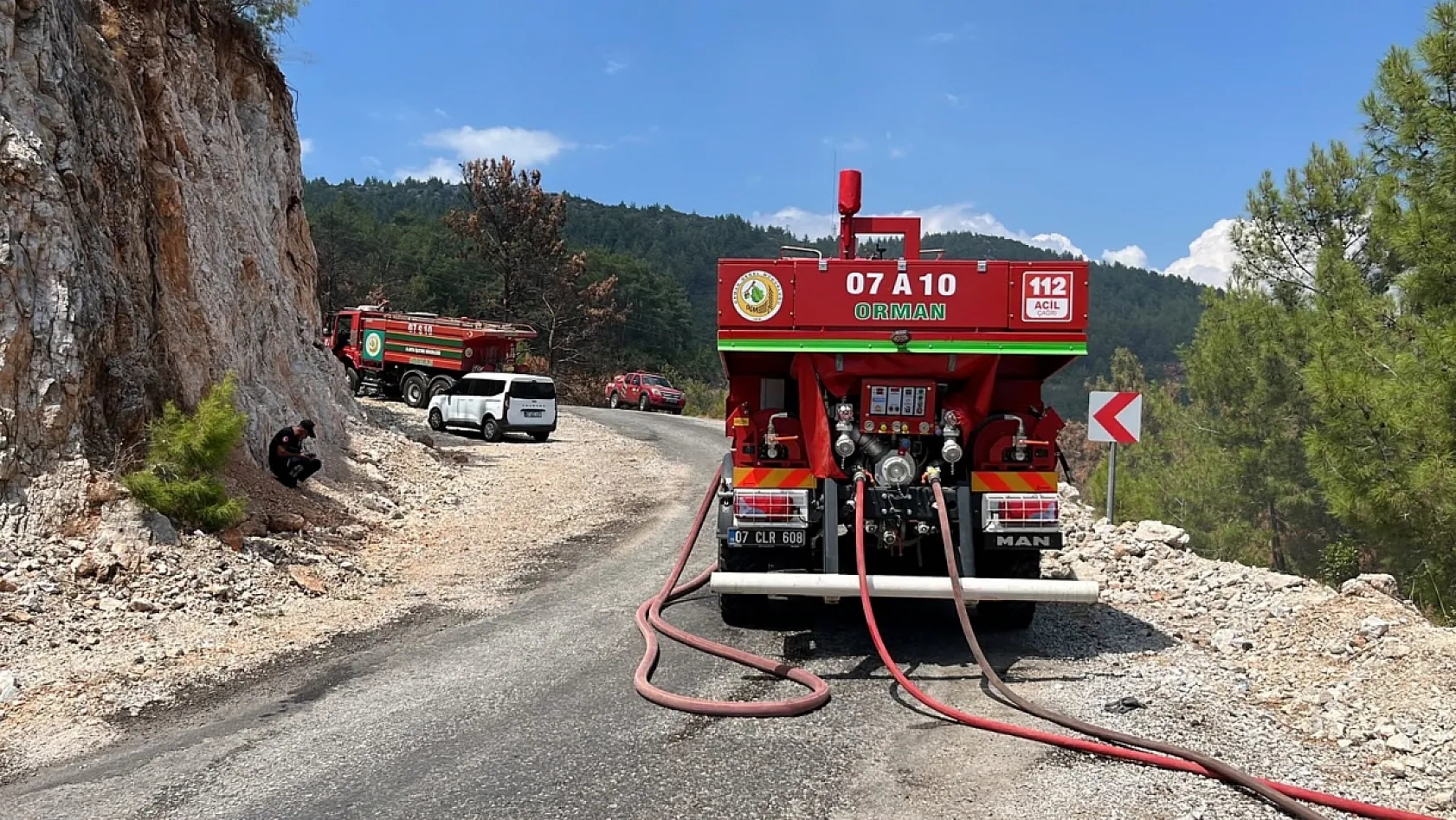 Alanya'da orman yangını: 1 dönüm alan zarar gördü