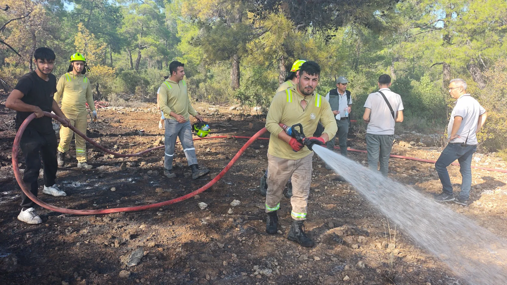 Antalya'da orman yangını paniği