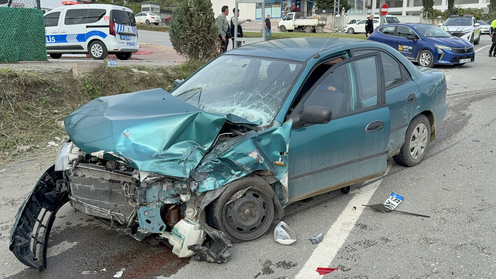 İlkadım'da zincirleme kaza: 2 kişi yaralandı