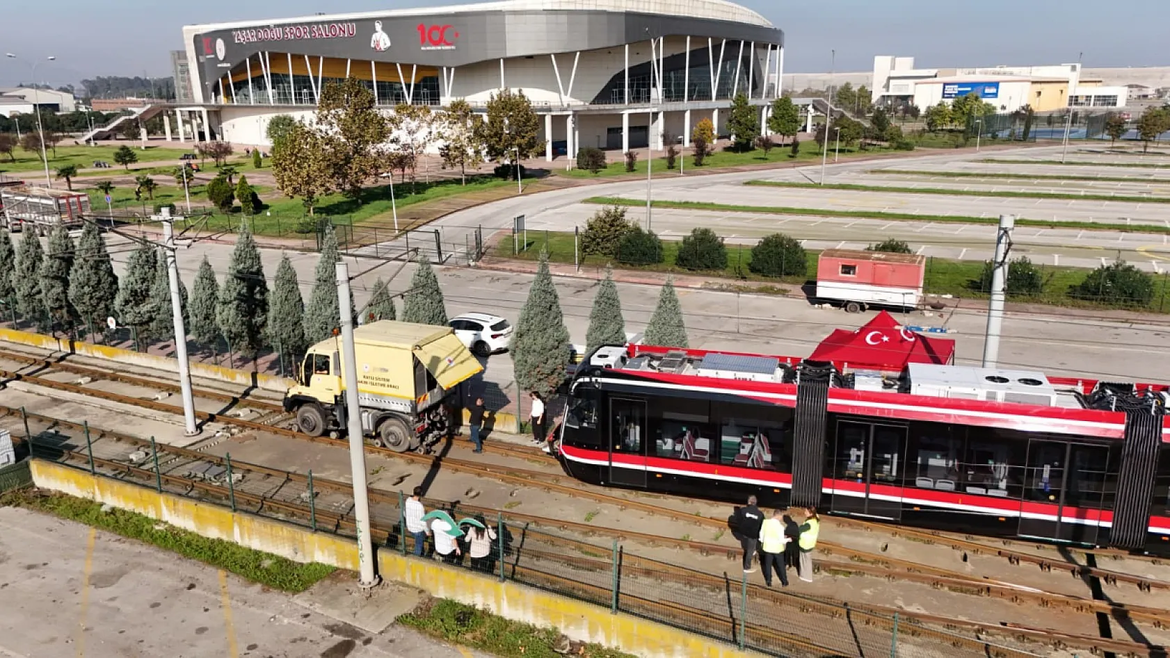 Samsun'a 12 yeni tramvaydan dördüncüsü geldi