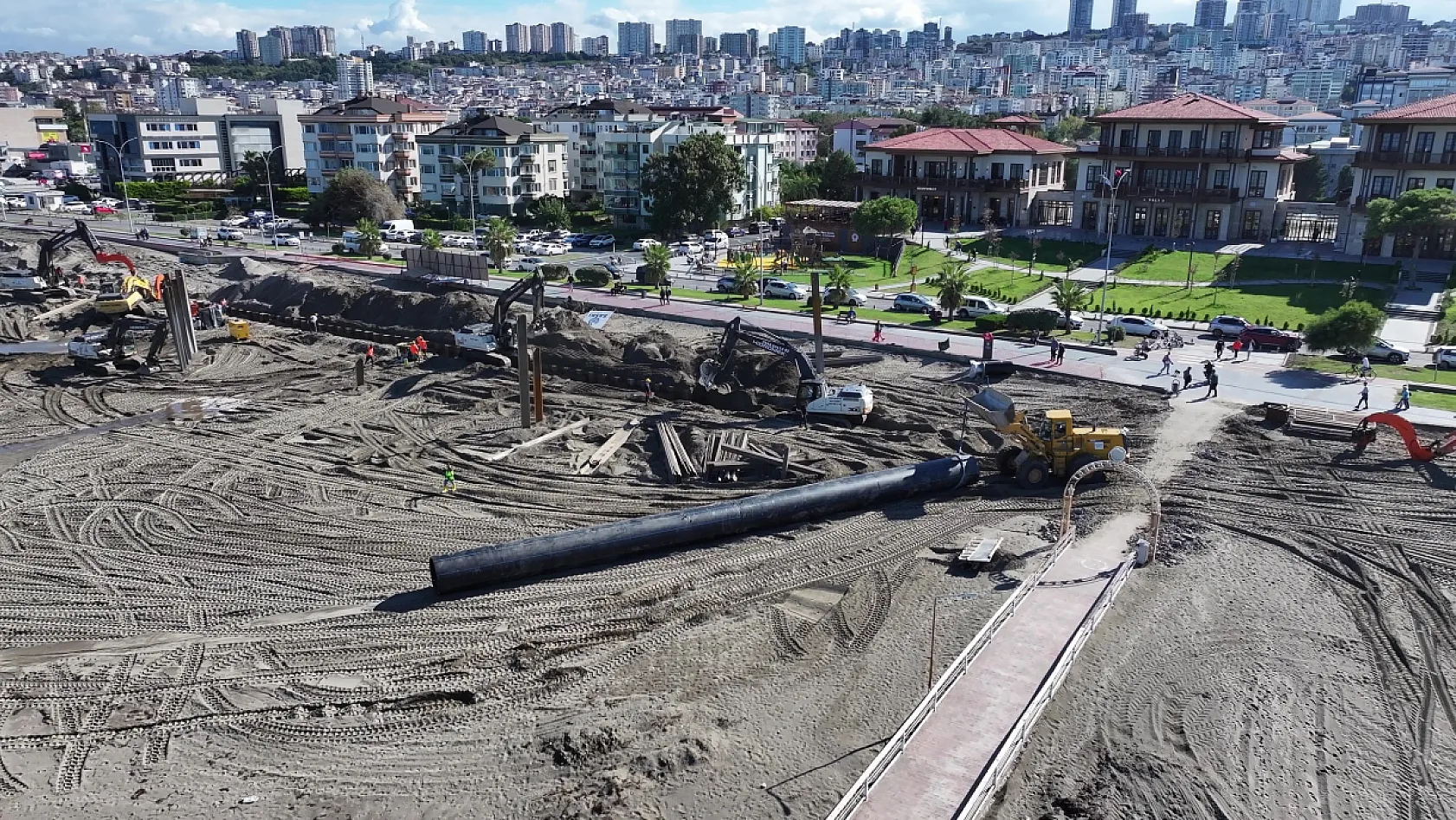 Atakum sahilinde altyapı güçleniyor