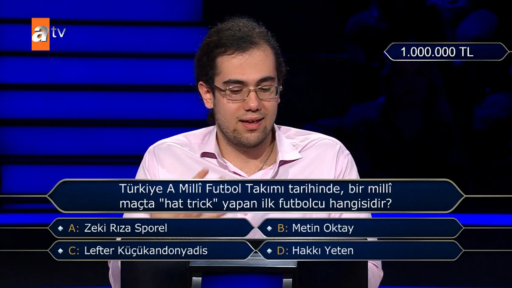 Türkiye A Milli Takımı'nda İlk Hat-Trick kimin? Kim Milyoner'deki 1 milyonluk soru gündem oldu