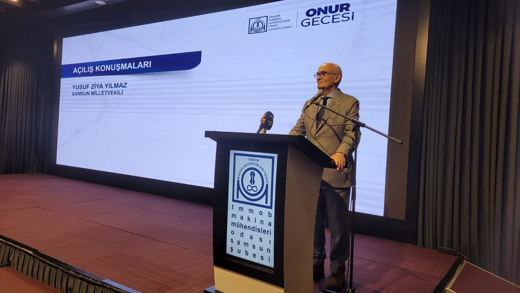 Samsun'da Makine Mühendisleri Odasının 71. yılı onur gecesiyle kutlandı