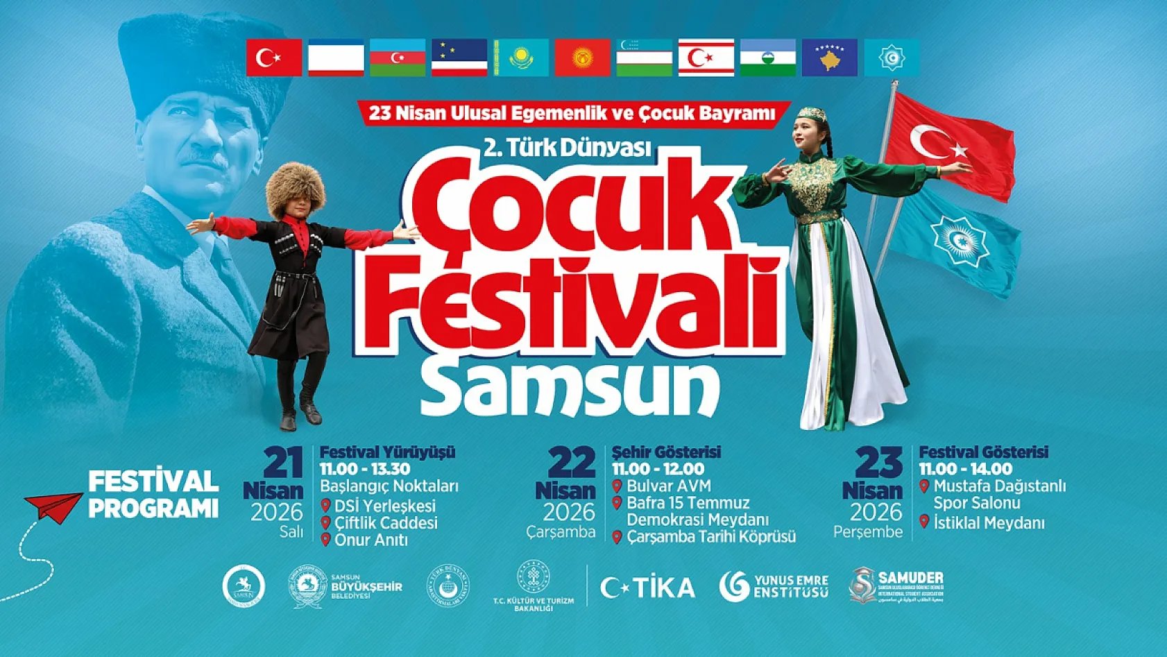 Türk Dünyası çocukları ikinci kez Samsun'da buluşuyor