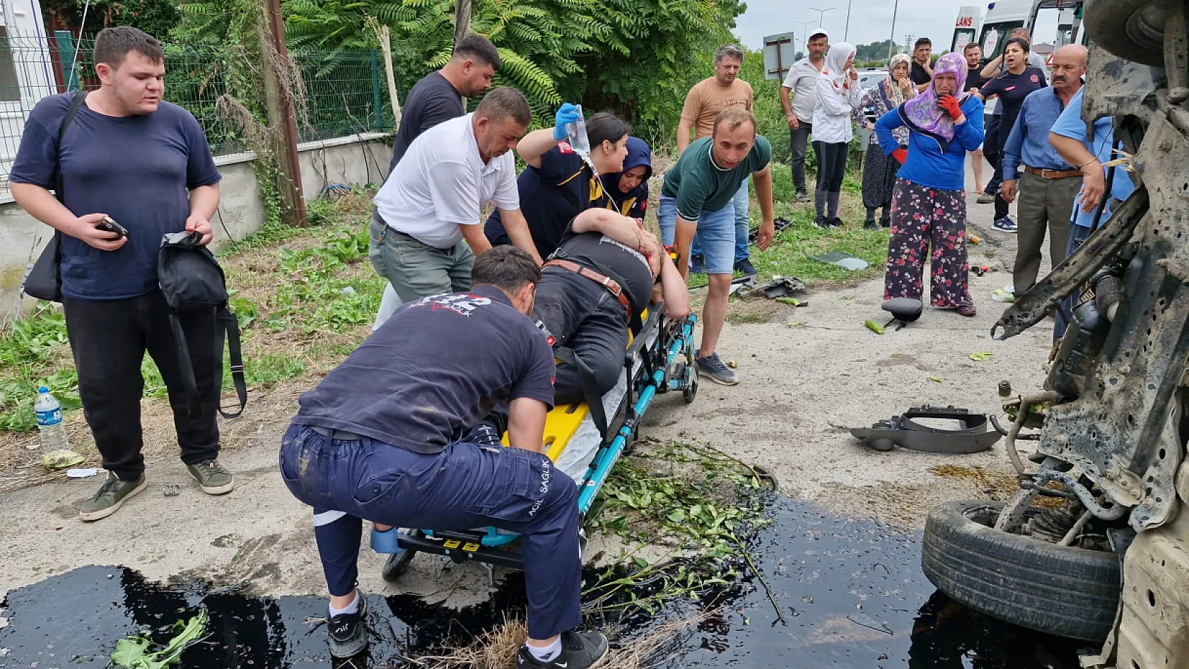 Terme'de trafik kazası: Çok sayıda yaralı var