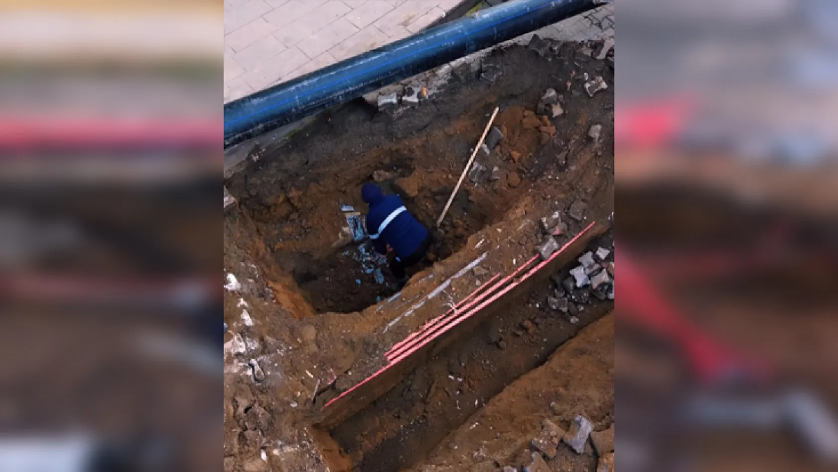 Çarşamba Doğu Yaka'da Boru Arızası
