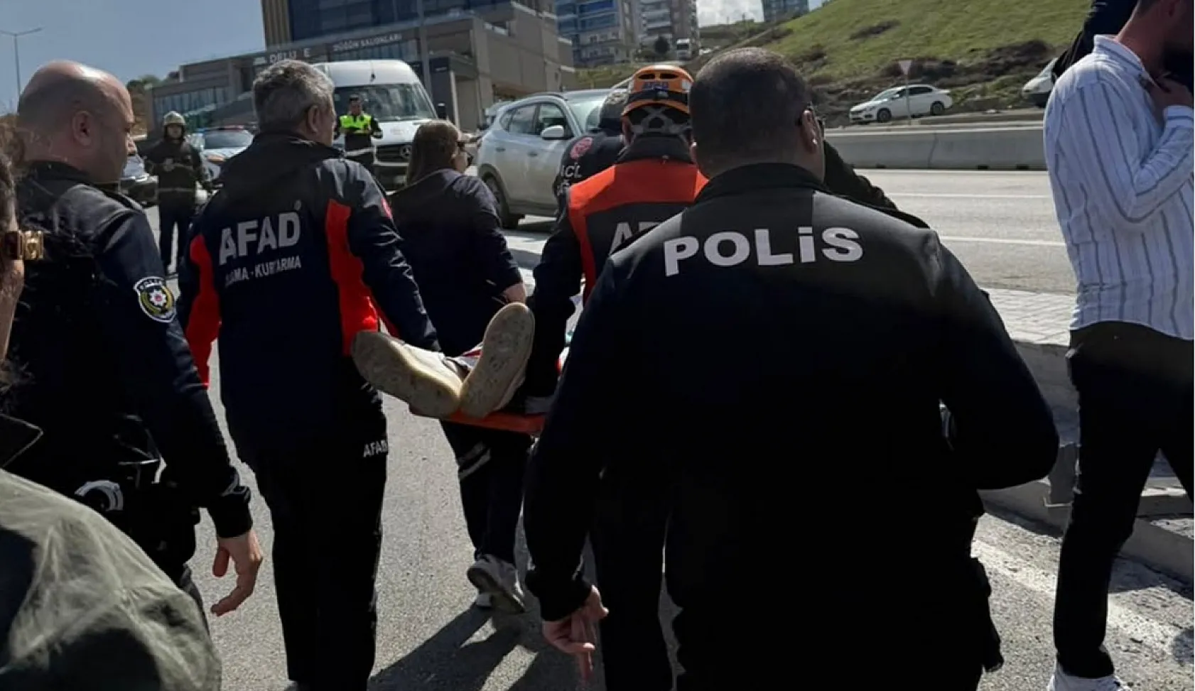 Samsun'da okul servisi devrildi