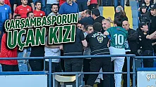 Çarşambasporlu taraftar kız kavga alanına uçarak daldı