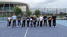 Samsun'da TEİAŞ personeli kortta: Popüler spor pickleball eğitimi verildi