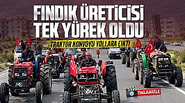 Fındık üreticilerinden traktörlü eylem