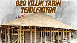 Göğceli Camii'nde restorasyon çalışmaları sürüyor
