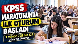 KPSS maratonunda ilk oturum başladı