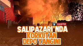 Salıpazarı'nda inşaat malzemesi deposunda yangın