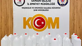 Samsun'da polisten kaçak alkol operasyonu