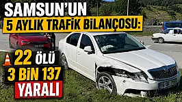 Samsun'un Mayıs ayı trafik kazası bilançosu: 2 ölü, 765 yaralı
