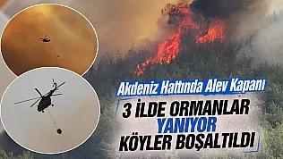 Akdeniz alevlere teslim: 3 ilde orman yangını, yüzlerce ev boşaltıldı!