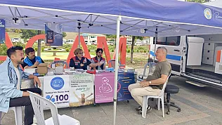 Alaçam meydanda koruyucu sağlık bilgilendirmesi yapıldı