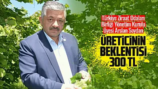 Arslan Soydan, 'Üreticiye hak ettiği fiyat verilsin'