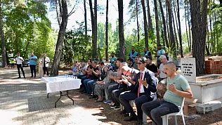 Köyceğiz'de 15 Temmuz etkinlikleri kapsamında şehit kabri ziyaret edildi