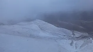 Palandöken'de kar yağışıyla gelen görsel şölen