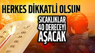 Pazar gününden itibaren sıcaklıklar yükseliyor! Bazı bölgelerde 40 derece aşılacak