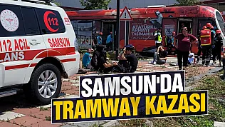 Samsun'da tramvay kazası tatbikatı