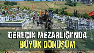 Samsun Derecik Mezarlığı'nda iyileştirme çalışmaları sürüyor