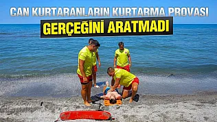 Samsun sahillerinde kurtarma operasyonu gerçeği aratmadı