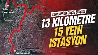 Samsun Şehir Hastanesi tramvay hattında temel atılıyor