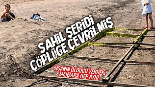 Samsun'un Gözde Sahilinde Çöp Manzaraları Tepki Çekti