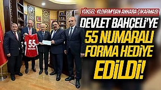 Samsunspor Başkanı Yüksel Yıldırım'dan MHP Genel Başkanı Devlet Bahçeli'ye ziyaret