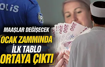 2027 Ocak maaş zamları için ilk tablo ortaya çıktı