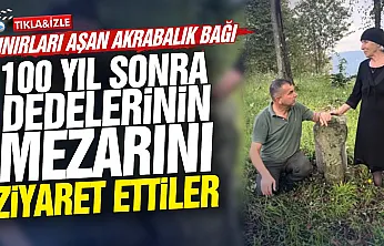93 Harbi Şehidi Sofuoğlu Ahmet Ağa'nın torunları mezarı başında