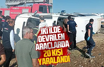 Adıyaman ve Mardin'de trafik kazaları 20 yaralı