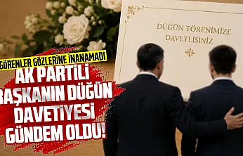 AK Partili başkanın bastırdığı düğün davetiyesi olay oldu
