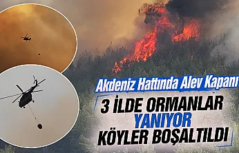 Akdeniz alevlere teslim: 3 ilde orman yangını, yüzlerce ev boşaltıldı!