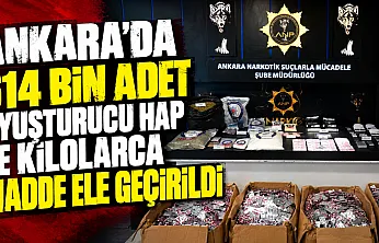 Ankara'da uyuşturucu operasyonu: 614 bin sentetik ecza ele geçirildi