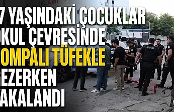 Aydın'da okul önünde pompalı tüfekle dolaşan 17 yaşındaki 2 şüpheli yakalandı