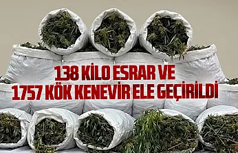 Bafra'da 138 kilo esrar ve 1757 kök kenevir ele geçirildi