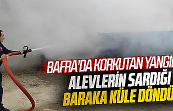 Bafra'da baraka yangını: İtfaiye ekiplerinin müdahalesiyle söndürüldü
