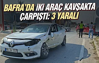 Bafra'da iki araç çarpıştı: 3 yaralı