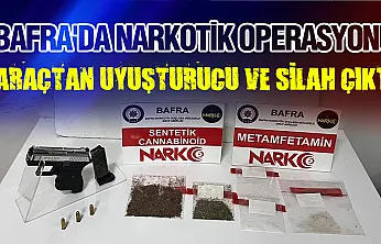 Bafra'da Zehir Tacirine Darbe: Uyuşturucu ve Silah Ele Geçirildi