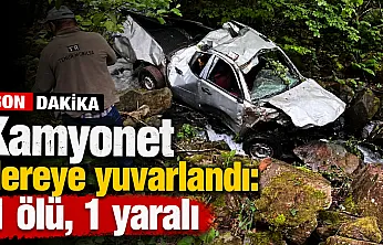 Bahçede facia: Kamyonet uçuruma yuvarlandı, sürücü hayatını kaybetti