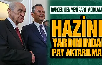 Bahçeli'den yeni parti değerlendirmesi: 'Hazine yardımından pay aktarılması etik olur'