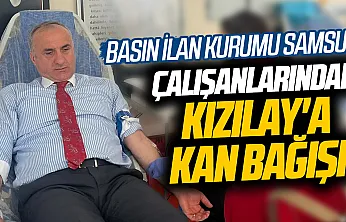 BİK Samsun Bölge Müdürlüğü personelinden Kızılay'a kan bağışı